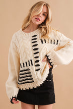 Load image into Gallery viewer, Cable Stich Oversized Sweater
