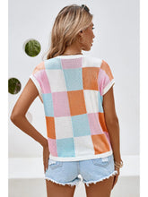 Load image into Gallery viewer, Color Block Cap Sleeve Sweater
